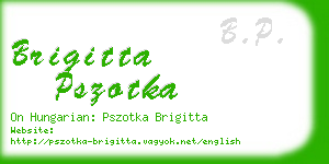 brigitta pszotka business card